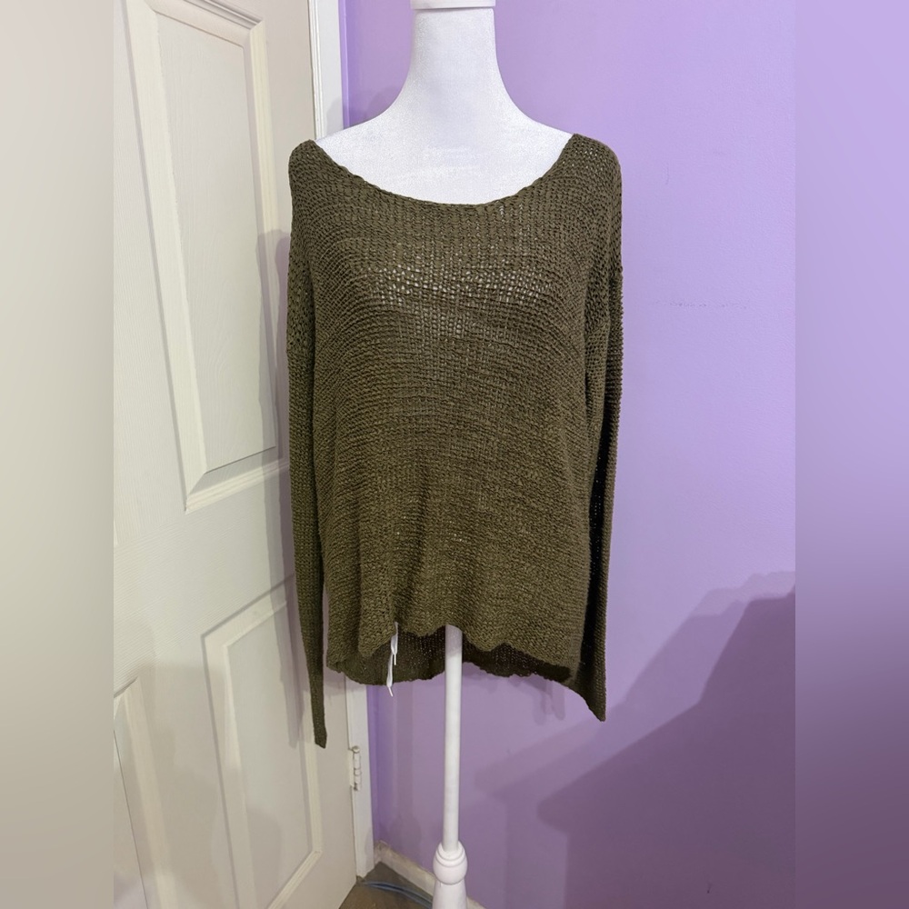 Tildon Olive Green Knit Top